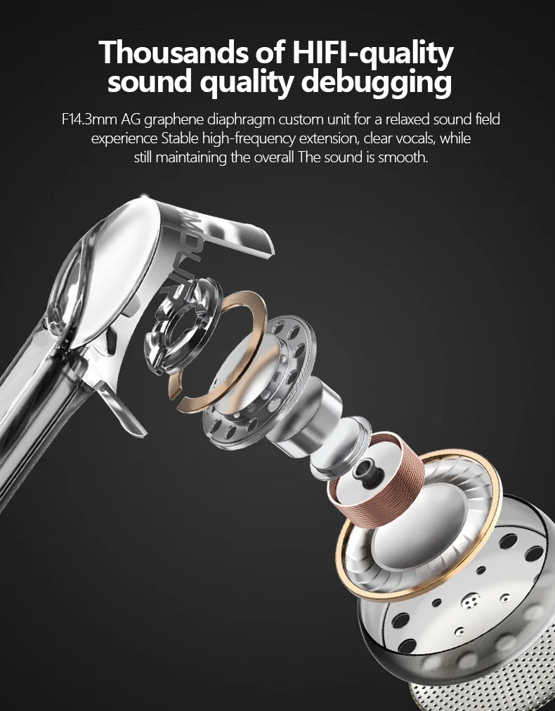 AUGLAMOUR RX-1 3,5 мм проводные наушники HiFi глубокий бас наушники гарнитура с микрофоном