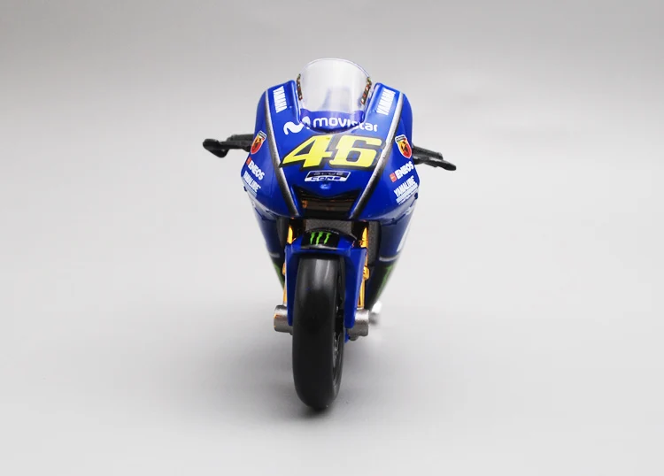 Гоночные мотоциклы Maisto 1/18 1:18 WGP 18 2018 Yamaha No46 модели с литым дисплеем игрушка для