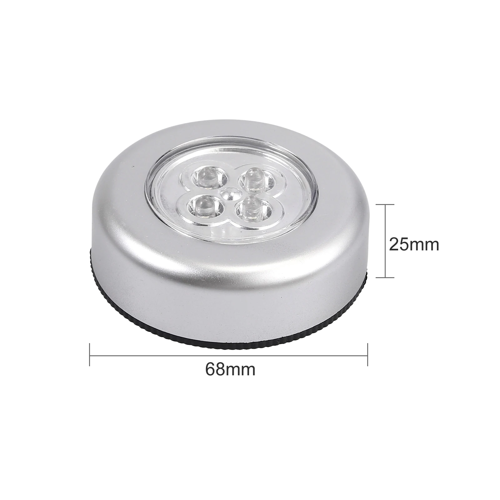 Proster 10 PCS 4 LED Touch Push Button Light Self-Stick ECO Long Battery Life Down Spot Lights super bright white light |