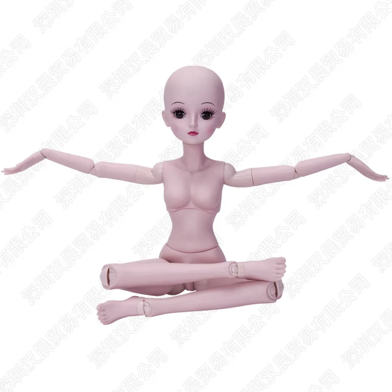 Новый 1/3 3D большие глаза BJD из белой кожи куклы игрушки DIY для детей девушки макияж