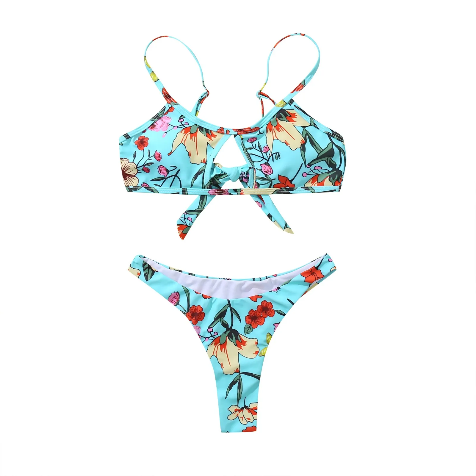 

Women Summer Sexy Printing Two Piece Bikini Set Female Push Up Bathing Suit Swimwear High Waist Swimsuit 2021