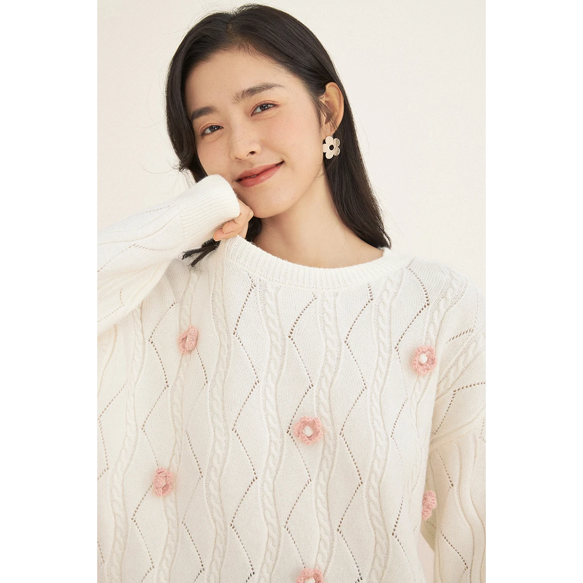 Женский свитер INMAN осенне-зимний Повседневный милый элегантный Свободный