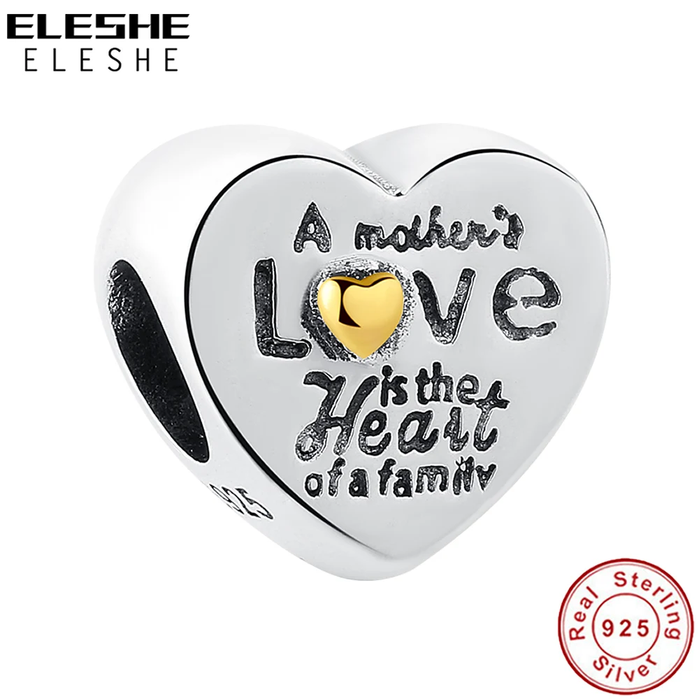 Женский браслет из серебра 925 пробы с шармами в виде сердца пробы|Бусины| |