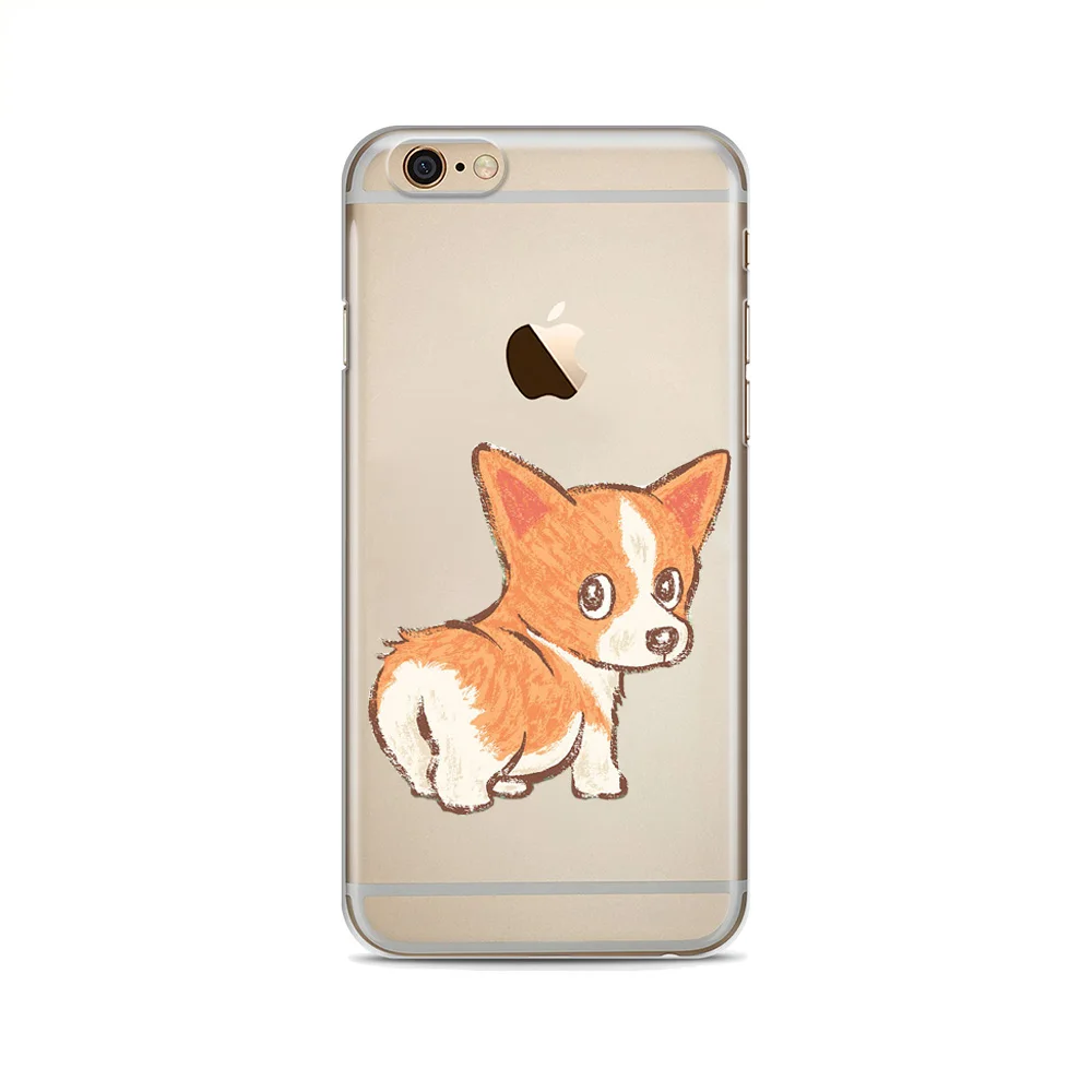 Cute Welsh Corgi Pembroke Shiba Inu Dog Soft Silicon Case Cover For iphone X XS Max XR 8 8Plus 7 7Plus 6 6S Plus 5 5S SE |