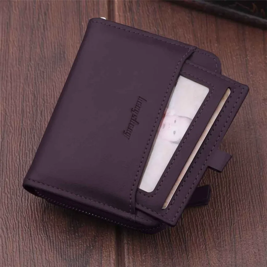 Кошелек Кожаный минималистичный Женский Мужской Новый мини маленький складной