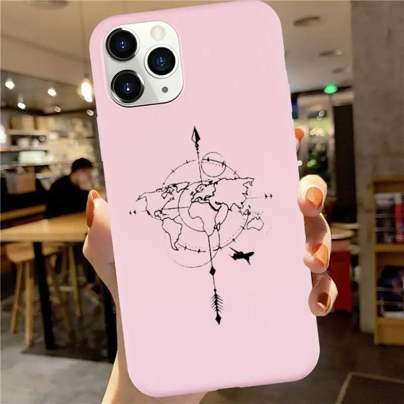 

Complex Formula Phone Case Pink Candy Color for iPhone 6 7 8 11 12 s mini pro X XS XR MAX Plus
