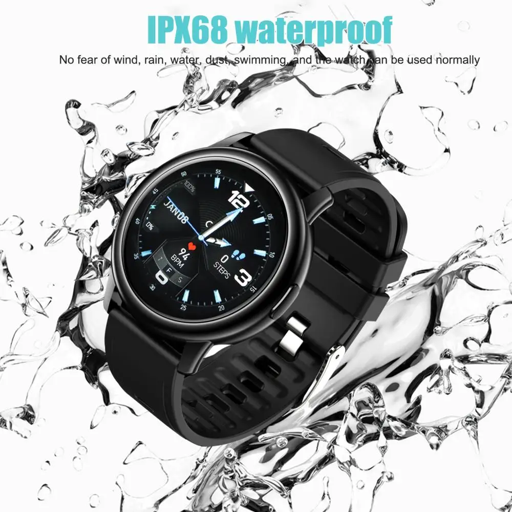 

Smart Watch Full Touch Fitness Monitor with Heart Rate Monitor Watch Pedometer Meter Sleep Tracking IP68 Waterproof Smartwatch
