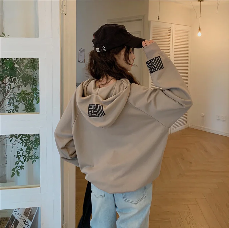 

Женский винтажный свитер с капюшоном, Осень-зима