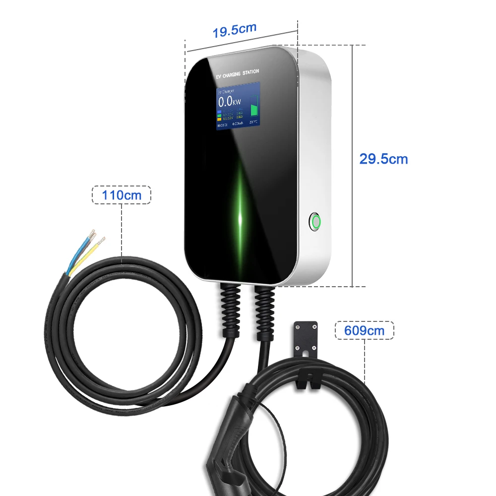 EV зарядное устройство EVSE Wallbox APP зарядная станция для электромобиля Bluetooth Wi Fi с