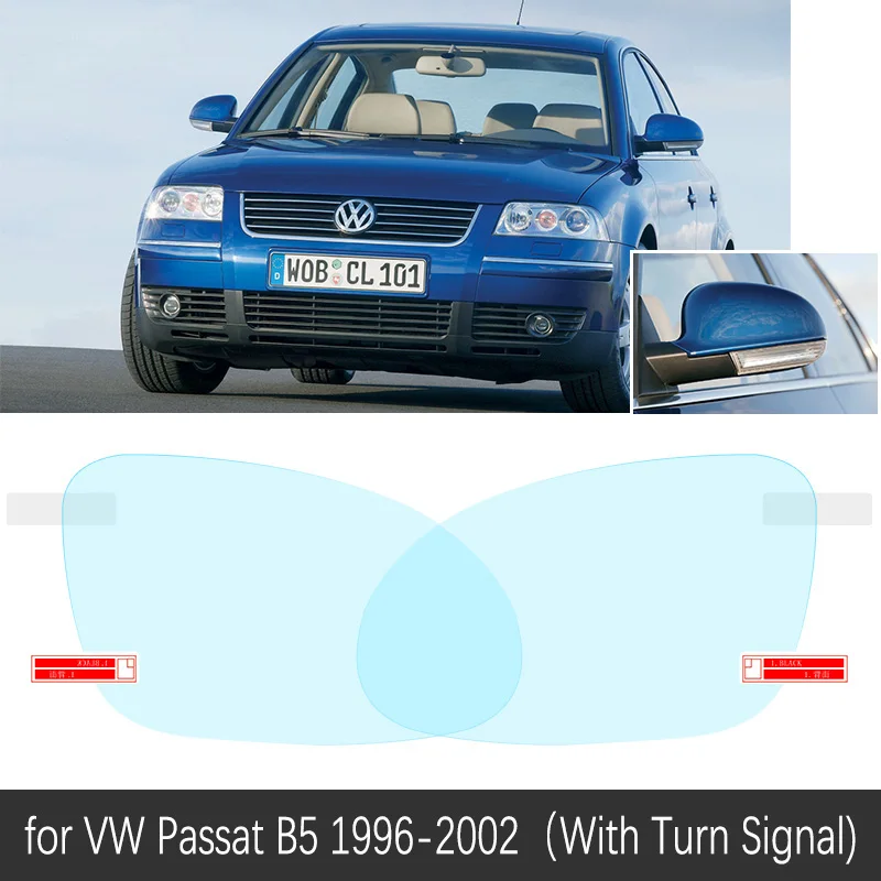B5 With Turn Signal Для Volkswagen VW Passat B5 B5.5 B6 B7 B8 CC 1997~ полное покрытие зеркало заднего вида противотуманные непромокаемые противотуманные пленки аксессуары - Color Name: B5 With Turn Signal