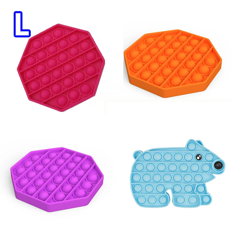 

Hot 4pc set Push Bubble Fidgets Toy Adult Stress Relief Toy Antistress Children's educational toys for Birthday christmas Gift