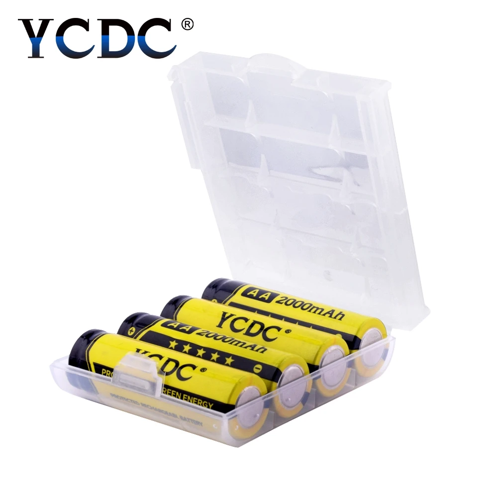 4 шт. AA + AAA перезаряжаемые 1 2 V 2000mAh 1000mah NIMH батарея фонарик игрушки часы MP3 плеер
