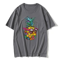 2020 men summer retro pineapple graphic t shirt short sleeve vintage basic tee shirt hipster cool design customed tops