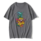 Мужская летняя футболка в стиле ретро с графическим принтом ананасов, винтажная Базовая футболка с коротким рукавом, хипстерские крутые дизайнерские топы на заказ, 2020