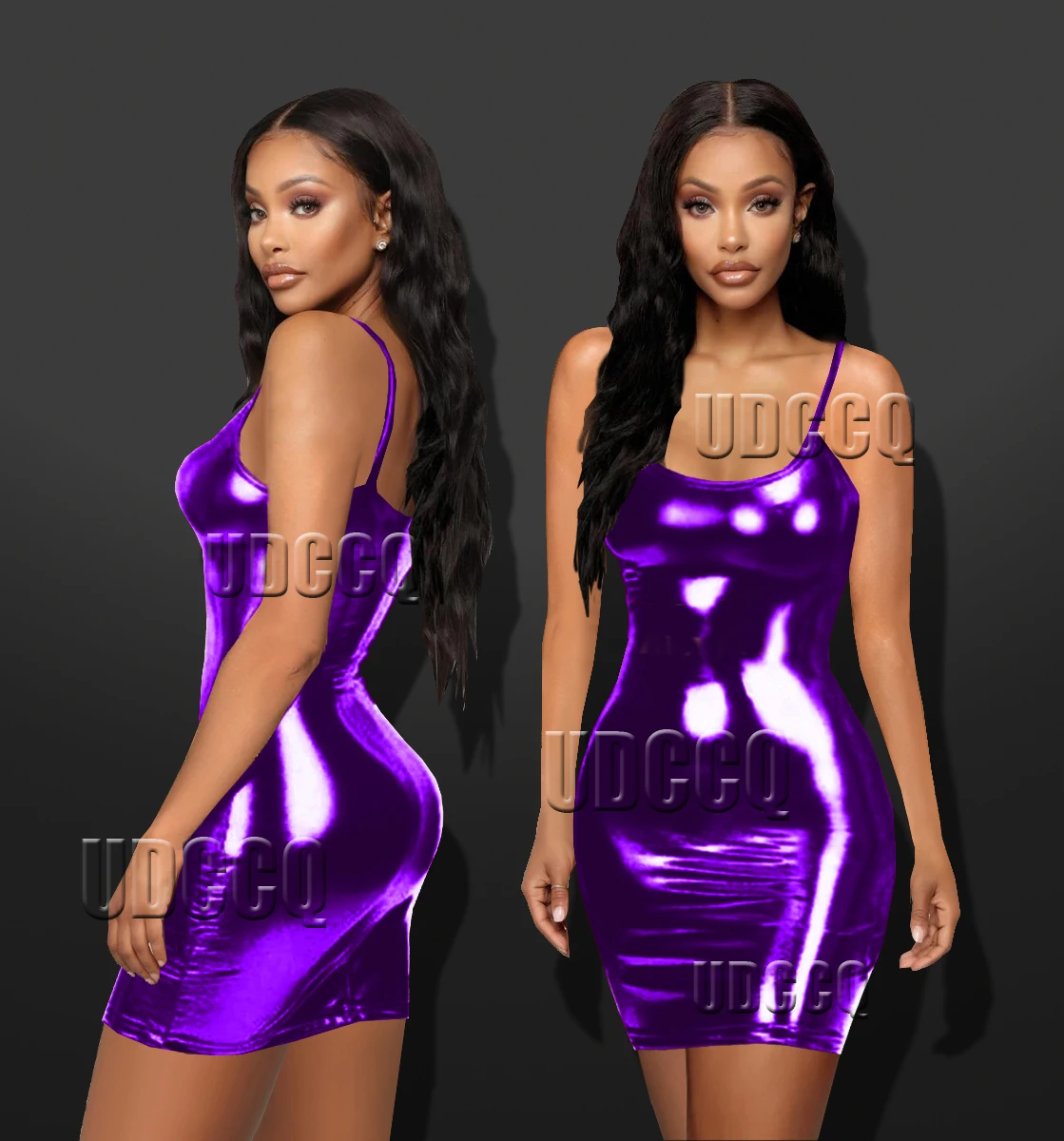 Сексуальное нижнее белье Babydoll женское блестящее металлическое ПВХ для зачистки