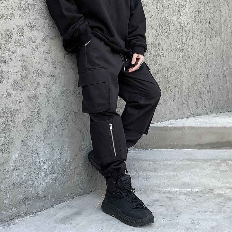 

2021 Streetwear Joggers Hip Hop Trousers Men Big Pocket Black Harem Pants Men Clothing Fashions Korean Style Cargo Trousers Men