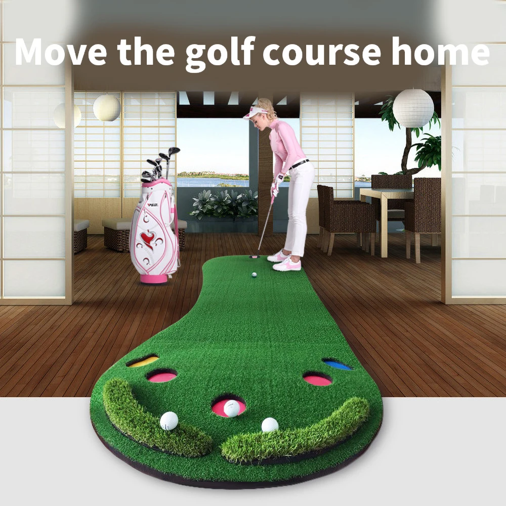PGM Indoor Golf Putting Trainer Big Feet Mini Green Mat Golf Supplies Practice Matgolf Training Aids Office Home