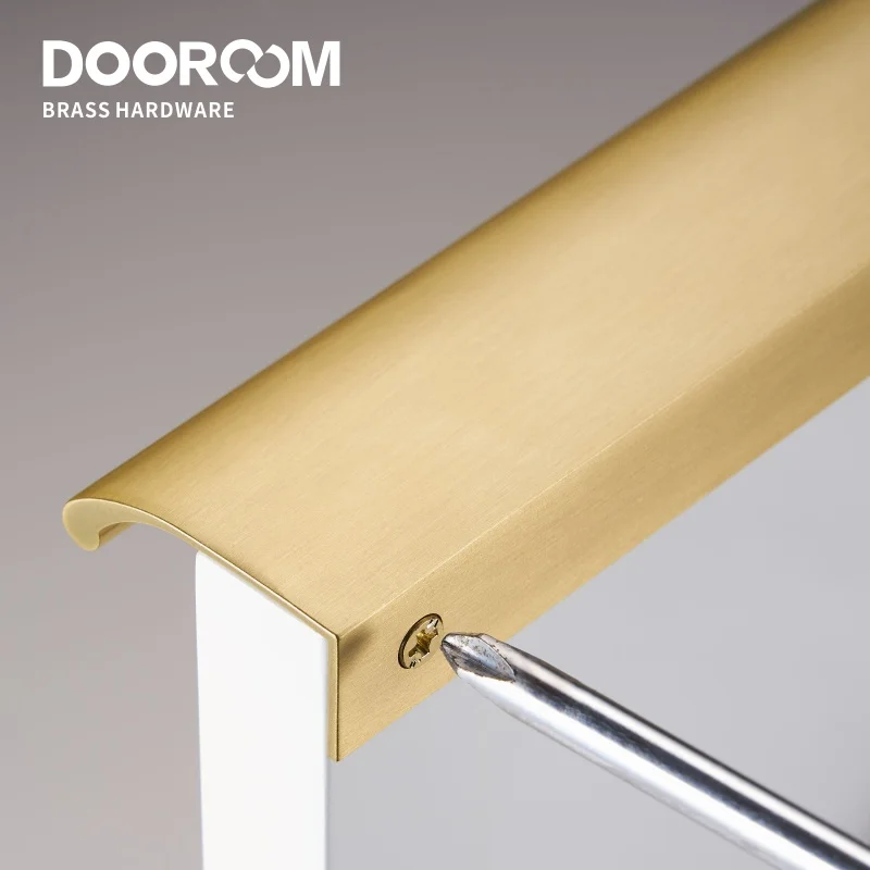 Ручки из латуни Dooroom Hidde длинные скрытые ручки шкаф ящик для шкафа обувная коробка