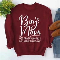 autumn and winter womens modern coat casual simple letters boy mom less drama ladies sweater long sleeved coat