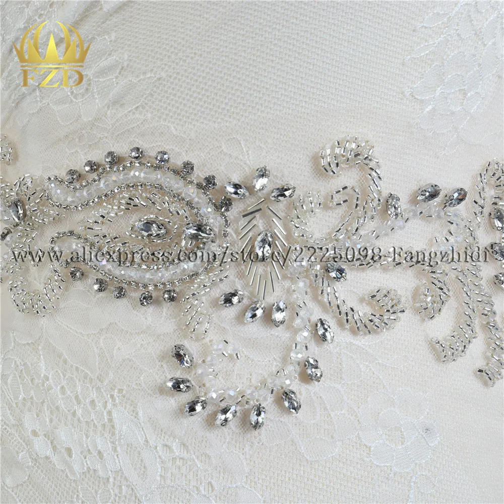 (5 шт.) ручная работа шитье стразами жемчугом и бусинами патчи на талии большие