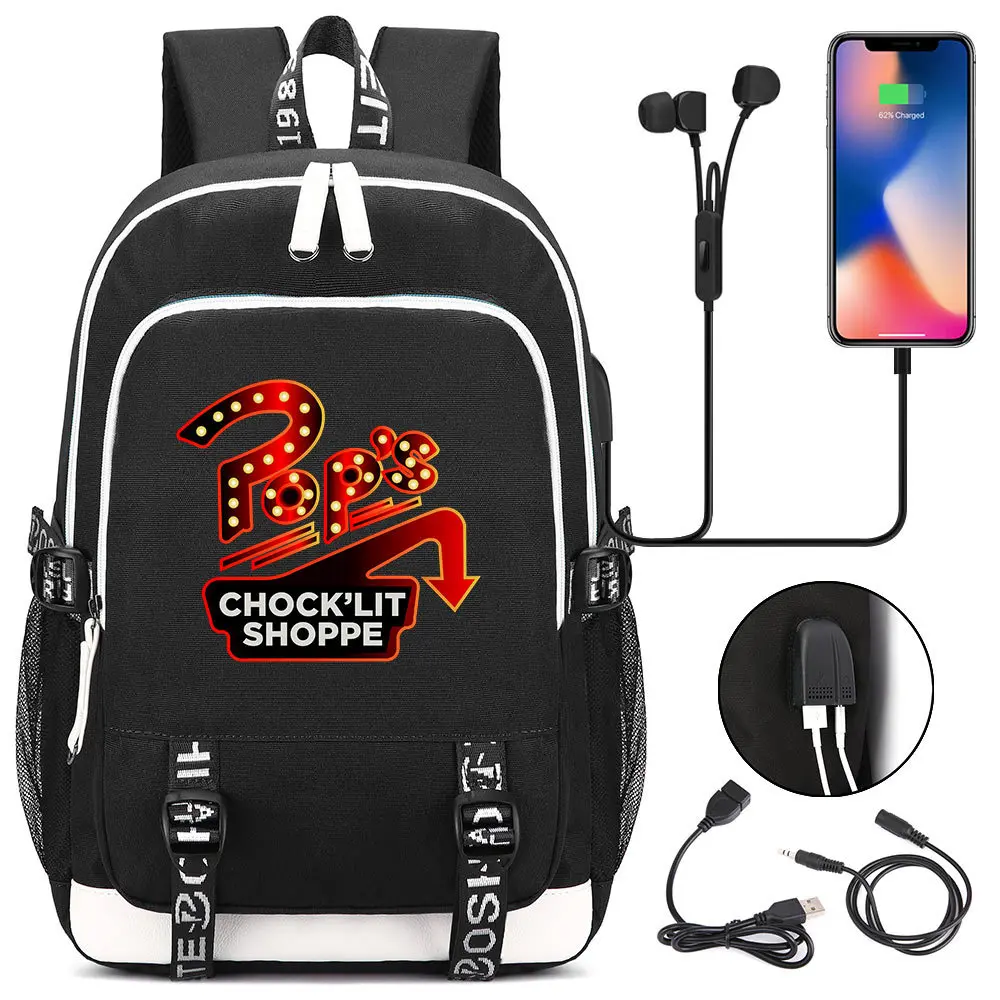 

Школьная сумка через плечо с USB-зарядкой, рюкзак для косплея «South Side Serpents» ривердейл», ранец для ноутбука