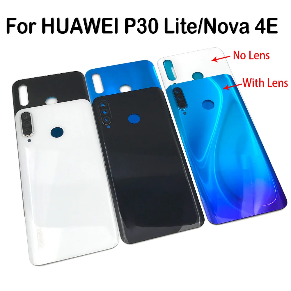 

Back Battery Door Rear Housing Cover Case With Camera Glass For Huawei P30 Lite / Nova 4E