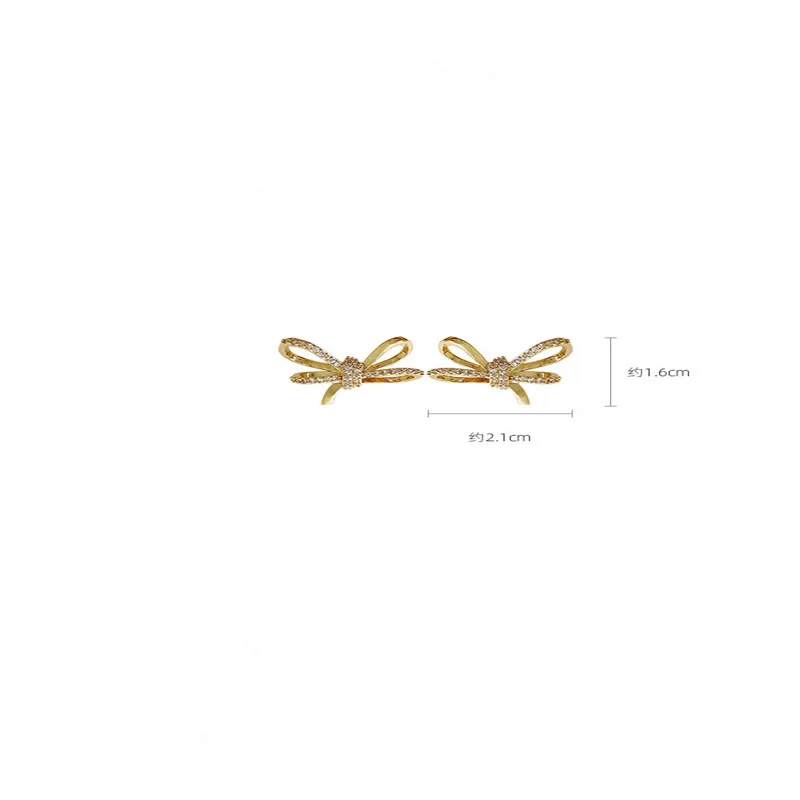 

2020 fashion new products trendy women's popular 925 silver needle bow earrings high sense French net red earrings European and