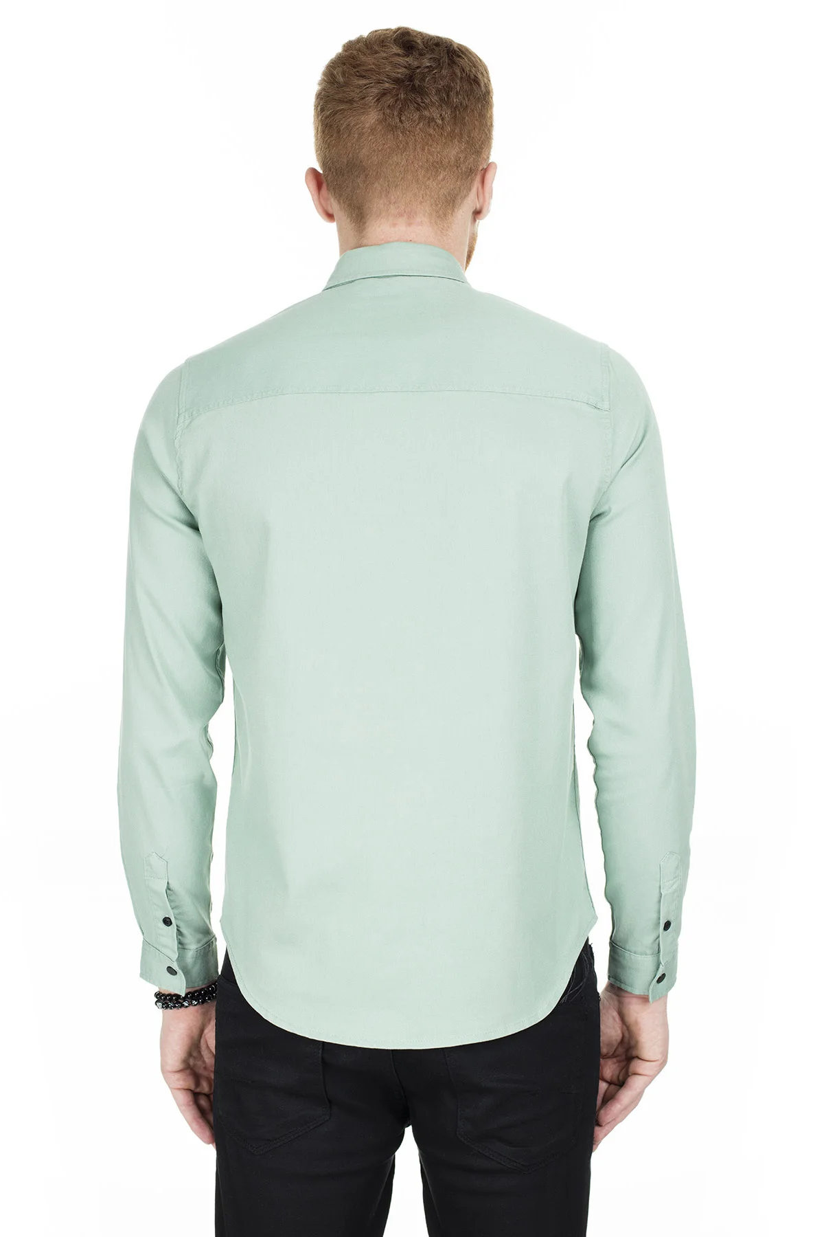 Buratti Male Shirt Pockets Detail High Quality Long Sleeve Slim Fit Men's Cotton Shirts Elegant 5020 H0497WESTERN | Мужская одежда