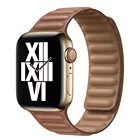 Ремешок кожаный для apple watch band 44 мм 40 мм 45 мм 41 мм 42 мм 38 мм 45 мм, браслет для iwatch series 6 5 4 3 se 7