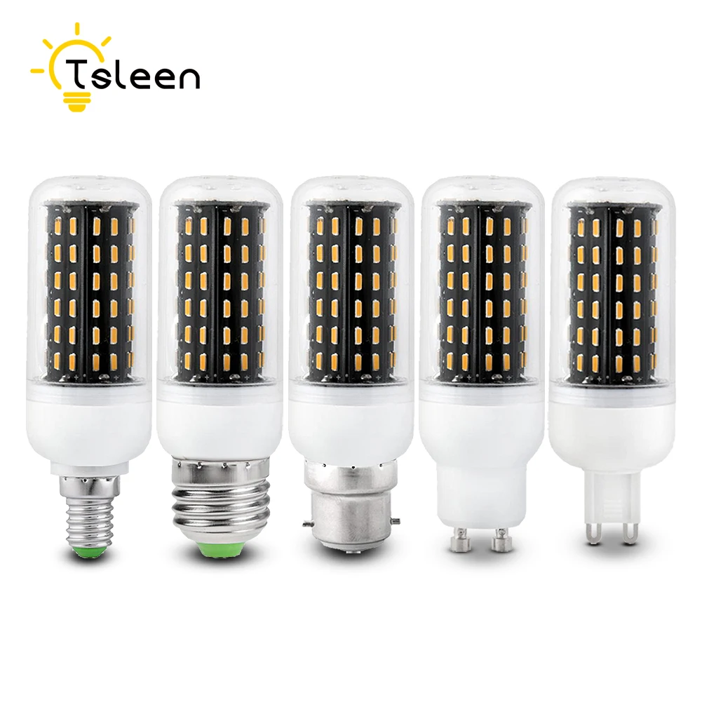 TSLEEN High Lumens 4014 SMD энергосберегающий светодиодный светильник E27 E14 220V Светодиодный