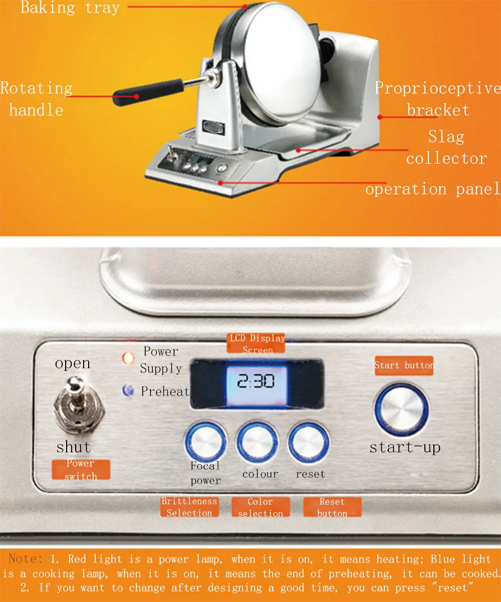 

TSK-2193W Waffle Cake Machine Double-sided Suspended Electric Cake Tank Multifunctional Turn-over Muffin Machine