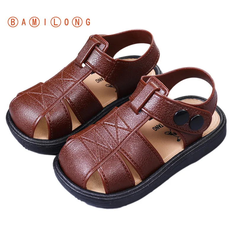 BAMILONG модные Стиль летняя пляжная обувь Сезон Лето Одежда для маленьких мальчиков