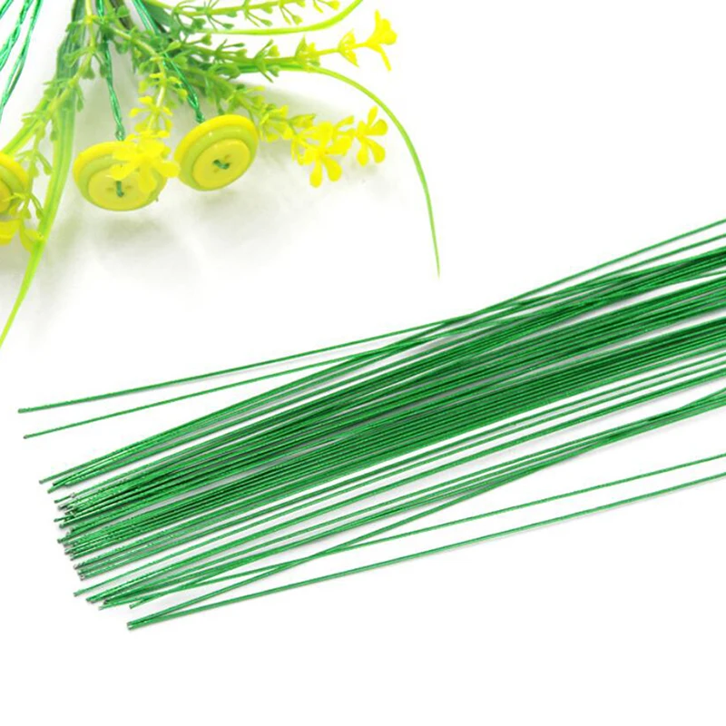 40 шт. бумага с покрытием цветок железная проволока используется для DIY нейлон