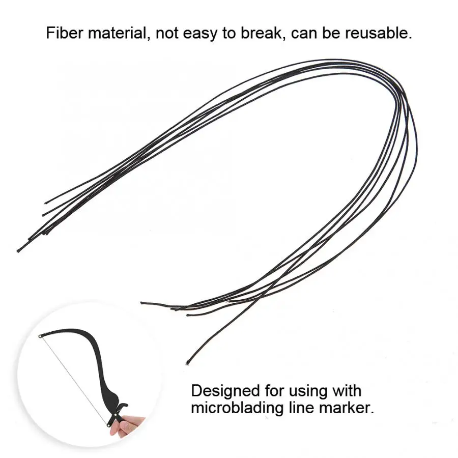 100 шт. нити для макияжа бровей микроблейдинга маркер линейка временная трафарет