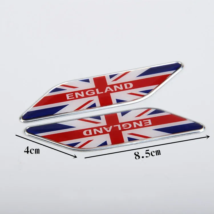 

1 Pcs 3D Aluminum Alloy Great Britain UK England Flag Fender emblem badge Car Stickers Automobile Exterior Accessories