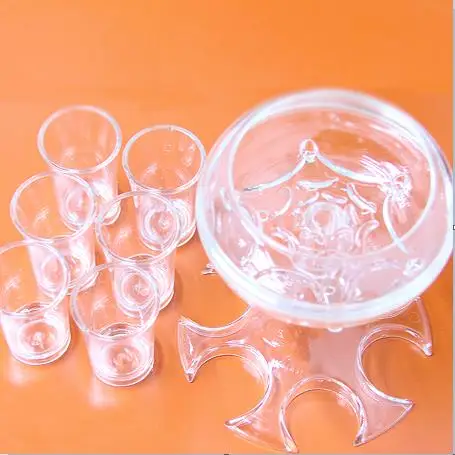 

6 Shot Glass Dispenser and Holder Bar Shot Dispenser For Filling Liquids & Drinking Games