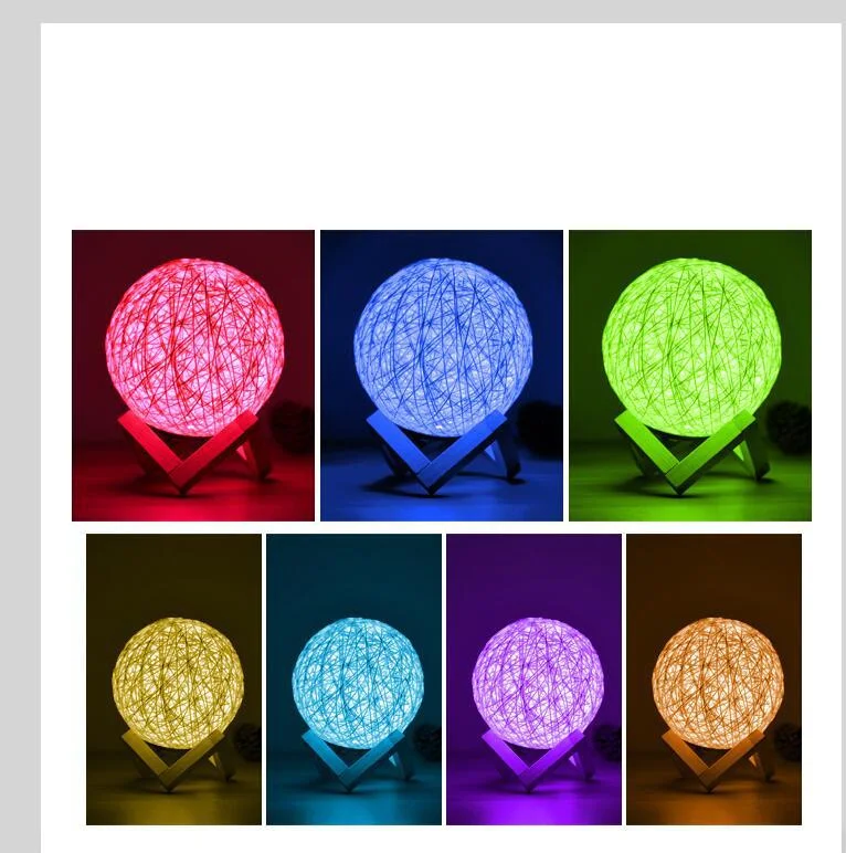 Светодиодные маленькие деревянные тростниковые настольные лампы плетеная лампа