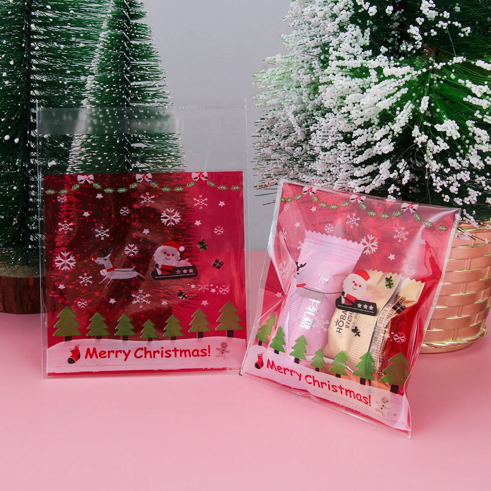 50 шт. пакеты для конфет и печенья Пластиковые самоклеящиеся закусок вечерние