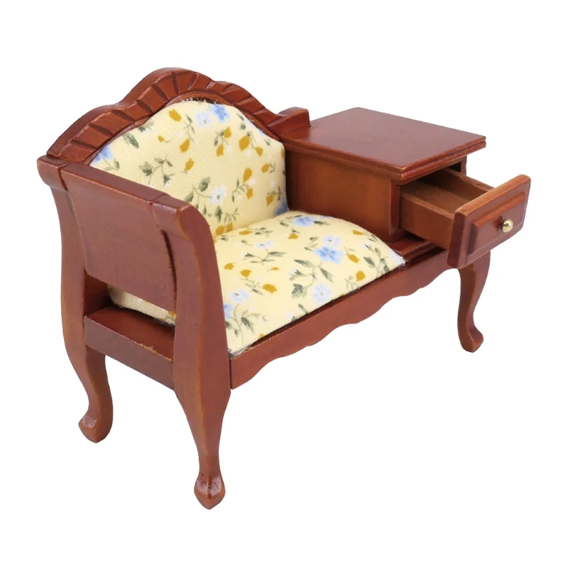 

1:12 Scale Mini Sofa Drawer Cabinet Model Dollhouse Miniature Accessories Decor