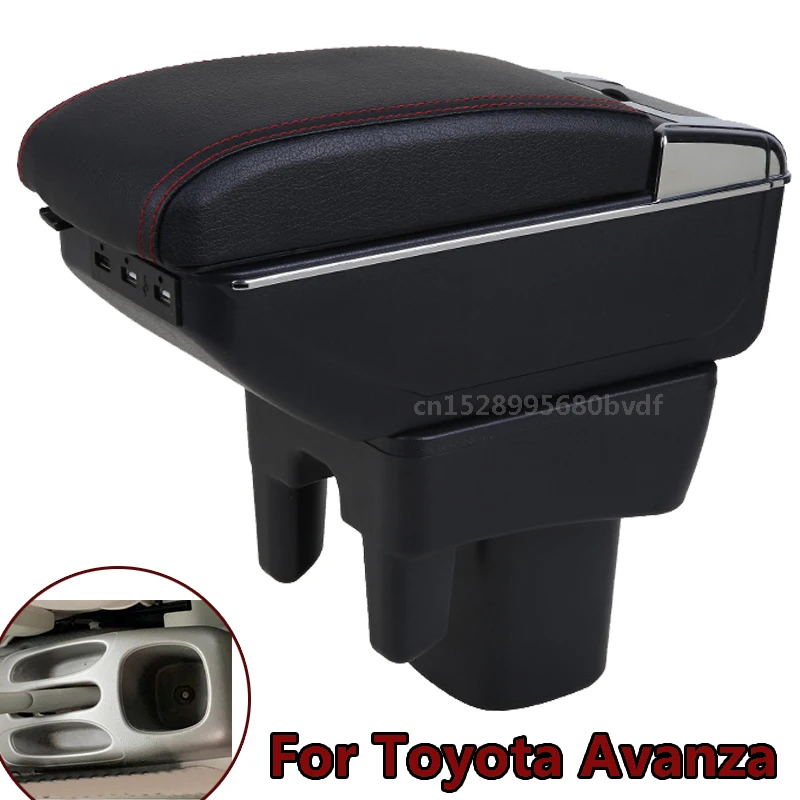 

Подлокотник для Toyota Avanza 2009, центральный подлокотник, контейнер для хранения, пепельница, подстаканник, зарядное устройство USB, вращающийся