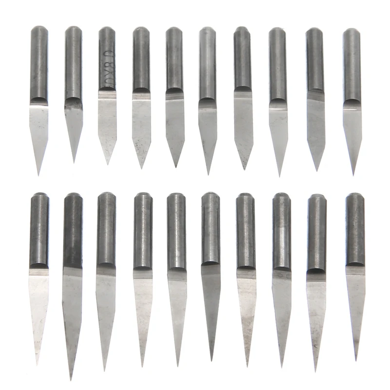 

20Pcs Carbide PCB Engraving Bits 3.175mm CNC Router Bit 10/15/20/30 Degree Milling Cutter Tools