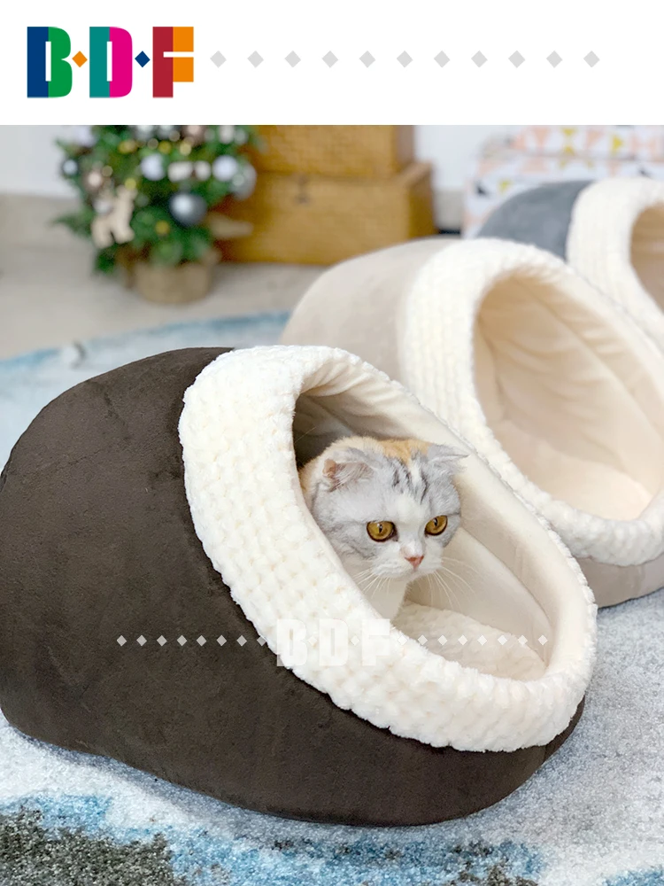 

Luxury Warm Cat Bed Cushion Beds Pure Cotton Universal Cat Furniture Products Pet Accessories Cama Para Gato Pet Supplies EK50MW