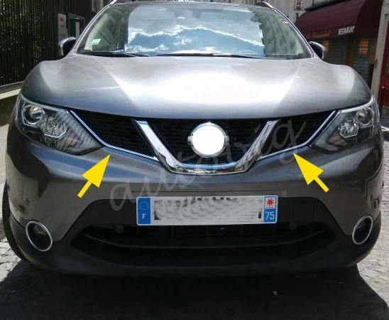 Хромированный Стайлинг передняя решетка крышка отделка молдинг для Nissan 2014-2017