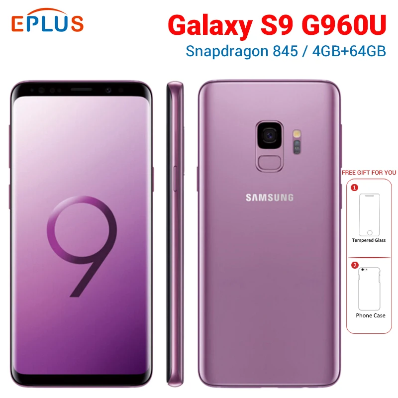 Мобильный телефон 5,8 дюйма samsung Galaxy S9 G960U 4 Гб 64 ГБ, восьмиядерный смартфон Verizon Snapdragon 845 G960V NFC 4G