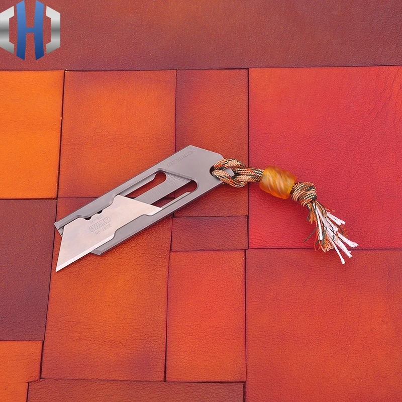 Титановый Простой нож TC4 для бумаги с геометрическим рисунком универсальный