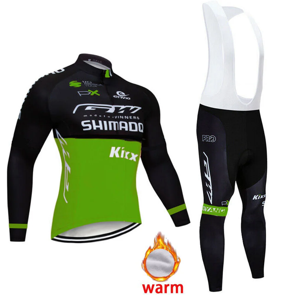 

Mens Cycling Jersey Set Shimanoful MTB Bicycle Cycling Clothing Windproof Long Sleeve Padded Pants Suit High Elasticity