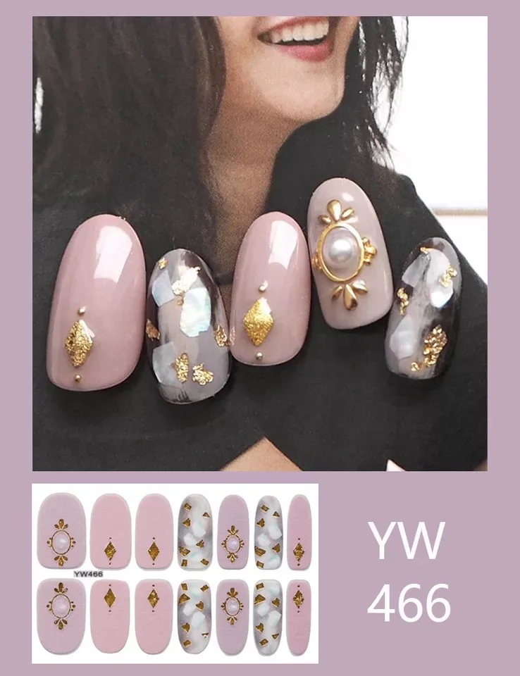 14 наконечников/лист 2020 новый дизайн полная наклейка наклейки градиентные