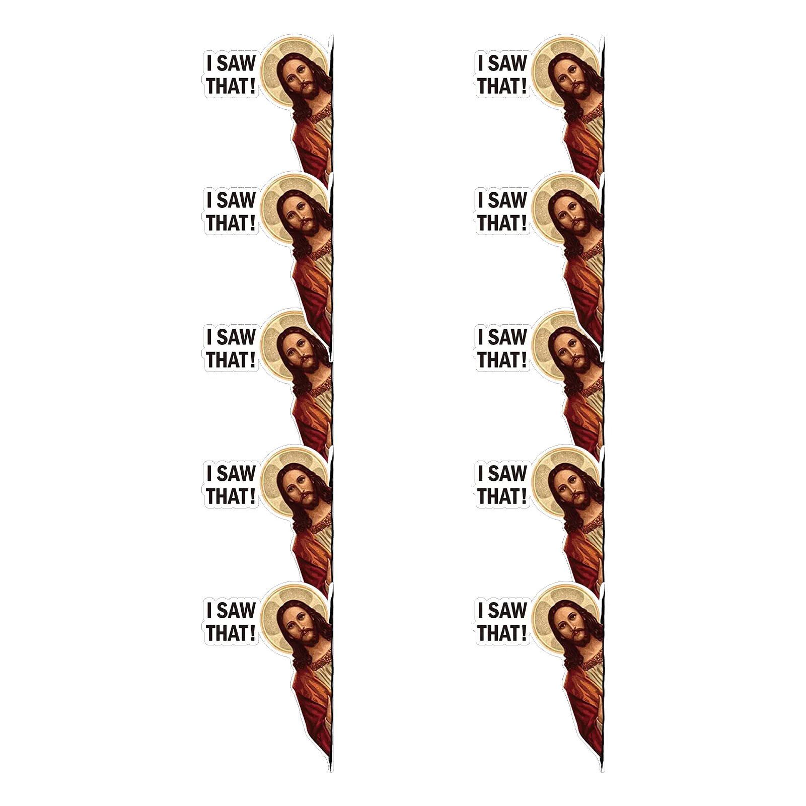 

6 Pcs Jesus Stickers I Saw That Funny Car Bumper Vinyl Decals Fun Stickers For Car Vehicle Truck Window Skateboard Laptop Backpa