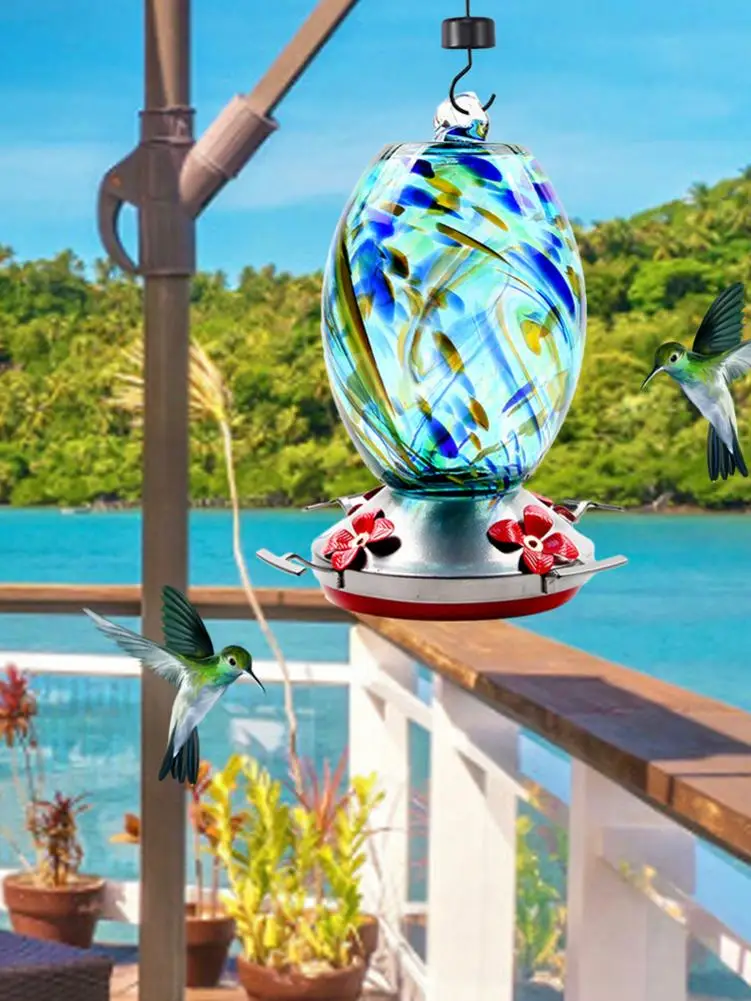 Кормушка для птиц Для Колибри жердочка птицы наружного дворика ручная выдувная