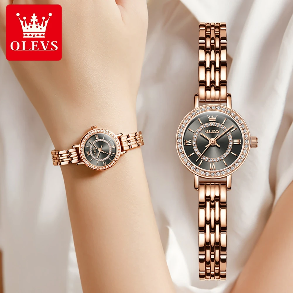 

OLEVS 2021 новые модные темпераментные женские часы, брендовые Роскошные креативные стальные часы для женщин, Кварцевые водонепроницаемые нару...